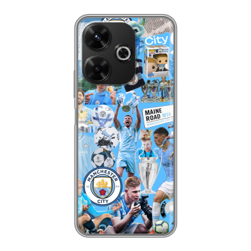 Силиконовый чехол на Poco M6 4G с принтом Man City Манчестер Сити Силиконовый чехол на Poco M6 4G с принтом Man City Манчестер Сити