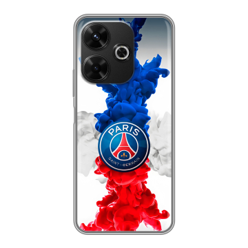 Силиконовый чехол на Poco M6 4G с принтом PSG ПСЖ Силиконовый чехол на Poco M6 4G с принтом PSG ПСЖ