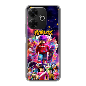 Силиконовый чехол на Poco M6 4G с принтом Roblox Роблокс Силиконовый чехол на Poco M6 4G с принтом Roblox Роблокс
