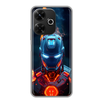 Силиконовый чехол на Poco M6 4G с принтом IronMan Железный человек