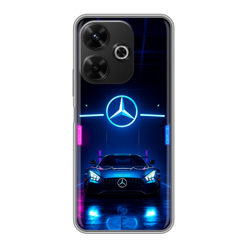 Силиконовый чехол на Poco M6 4G с принтом Mercedes Мерседес Силиконовый чехол на Poco M6 4G с принтом Mercedes Мерседес