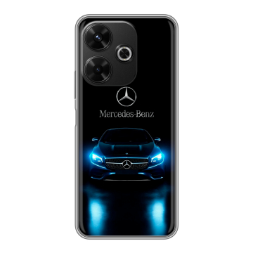 Силиконовый чехол на Poco M6 4G с принтом Mercedes Мерседес