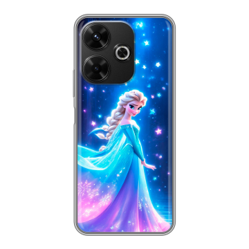 Силиконовый чехол на Poco M6 4G с принтом Холодное сердце Frozen Силиконовый чехол на Poco M6 4G с принтом Холодное сердце Frozen