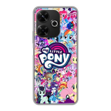 Силиконовый чехол на Poco M6 4G с принтом My little pony Дружба чудо Силиконовый чехол на Poco M6 4G с принтом My little pony Дружба чудо