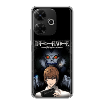Силиконовый чехол на Poco M6 4G с принтом Death note Тетрадь смерти Силиконовый чехол на Poco M6 4G с принтом Death note Тетрадь смерти