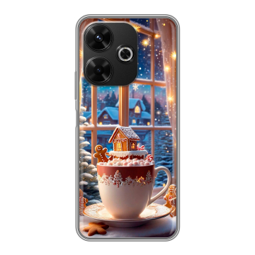 Силиконовый чехол на Poco M6 4G с принтом Новый год Силиконовый чехол на Poco M6 4G с принтом Новый год