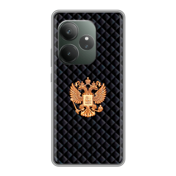 Силиконовый чехол на Realme GT 6 с принтом Герб России принт
