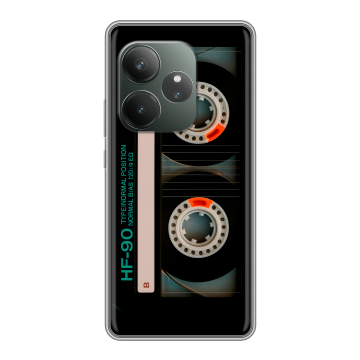 Силиконовый чехол на Realme GT 6 с принтом Кассета