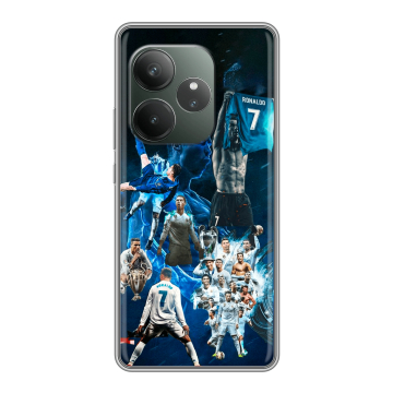 Силиконовый чехол на Realme GT 6 с принтом Реал Роналдо Силиконовый чехол на Realme GT 6 с принтом Реал Роналдо