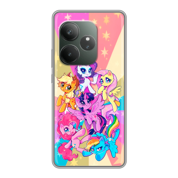 Силиконовый чехол на Realme GT 6 с принтом My little pony Дружба чудо