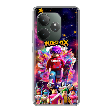 Силиконовый чехол на Realme GT 6 с принтом Roblox Роблокс Силиконовый чехол на Realme GT 6 с принтом Roblox Роблокс