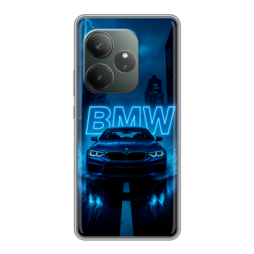 Силиконовый чехол на Realme GT 6 с принтом BMW БМВ