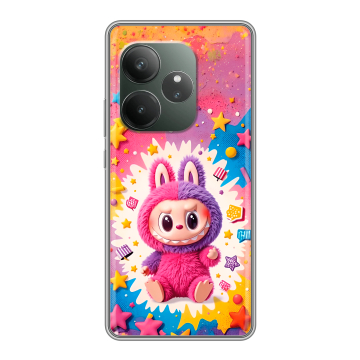 Силиконовый чехол на Realme GT 6 с принтом Labubu Лабубу