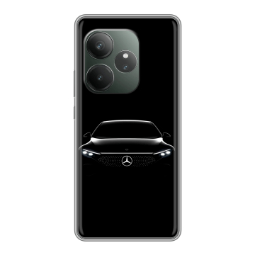 Силиконовый чехол на Realme GT 6 с принтом Mercedes Мерседес