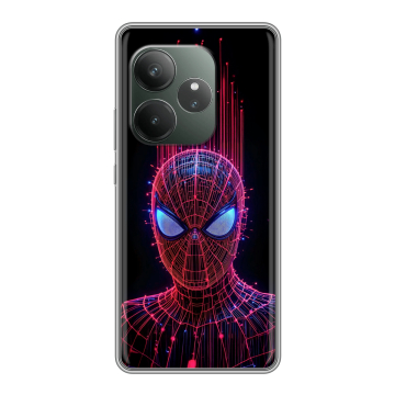 Силиконовый чехол на Realme GT 6 с принтом Spiderman Человек паук