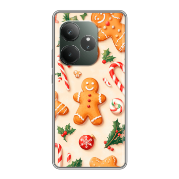 Силиконовый чехол на Realme GT 6 с принтом Новый год