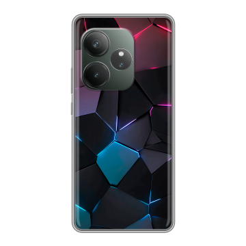 Силиконовый чехол на Realme GT 6T с принтом Геометрия неона Силиконовый чехол на Realme GT 6T с принтом Геометрия неона