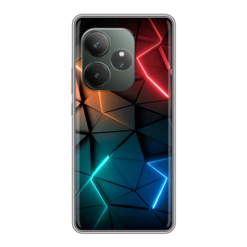 Силиконовый чехол на Realme GT 6T с принтом Абстракция неон Силиконовый чехол на Realme GT 6T с принтом Абстракция неон