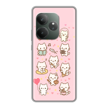 Силиконовый чехол на Realme GT 6T с принтом Hello Kitty Хелоу Кити Силиконовый чехол на Realme GT 6T с принтом Hello Kitty Хелоу Кити