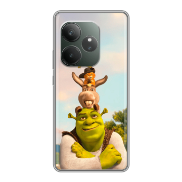 Силиконовый чехол на Realme GT 6T с принтом Шрек Shrek