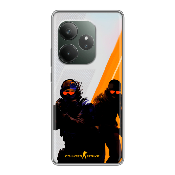 Силиконовый чехол на Realme GT 6T с принтом Контер страйк Counter strike