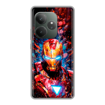 Силиконовый чехол на Realme GT 6T с принтом Железный человек Ironman Силиконовый чехол на Realme GT 6T с принтом Железный человек Ironman