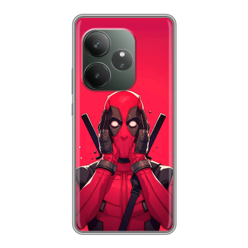 Силиконовый чехол на Realme GT 6T с принтом Дедпул Deadpool