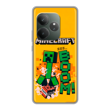 Силиконовый чехол на Realme GT 6T с принтом Майнкрафт Minecraft Силиконовый чехол на Realme GT 6T с принтом Майнкрафт Minecraft