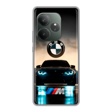 Силиконовый чехол на Realme GT 6T с принтом БМВ BMW Силиконовый чехол на Realme GT 6T с принтом БМВ BMW