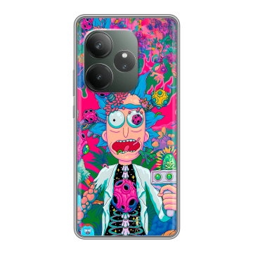 Силиконовый чехол на Realme GT 6T с принтом Рик и Морти Rick Morty Силиконовый чехол на Realme GT 6T с принтом Рик и Морти Rick Morty