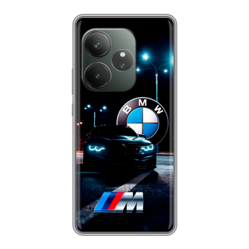 Силиконовый чехол на Realme GT 6T с принтом БМВ BMW Силиконовый чехол на Realme GT 6T с принтом БМВ BMW