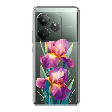 Силиконовый чехол на Realme GT 6T с принтом Цветы орхидеи