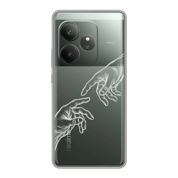 Силиконовый чехол на Realme GT 6T с принтом Сотворение мира