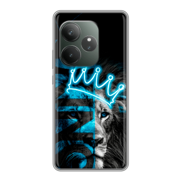Силиконовый чехол на Realme GT 6T с принтом Король лев