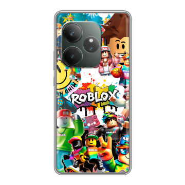 Силиконовый чехол на Realme GT 6T с принтом Roblox Роблокс Силиконовый чехол на Realme GT 6T с принтом Roblox Роблокс