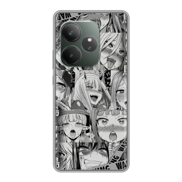 Силиконовый чехол на Realme GT 6T с принтом Ahegao Ахегао Аниме