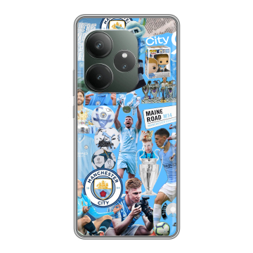 Силиконовый чехол на Realme GT 6T с принтом Man City Манчестер Сити