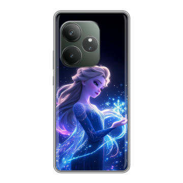 Силиконовый чехол на Realme GT 6T с принтом Холодное сердце Frozen Силиконовый чехол на Realme GT 6T с принтом Холодное сердце Frozen