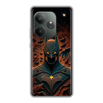 Силиконовый чехол на Realme GT 6T с принтом Batman Бэтмен