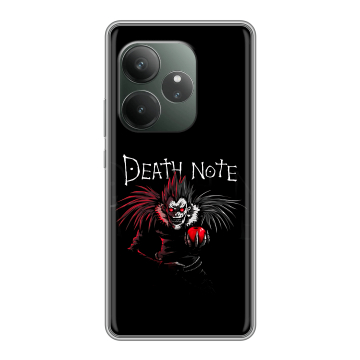 Силиконовый чехол на Realme GT 6T с принтом Death note Тетрадь смерти