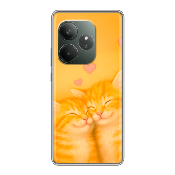 Силиконовый чехол на Realme GT 6T с принтом Милые котята