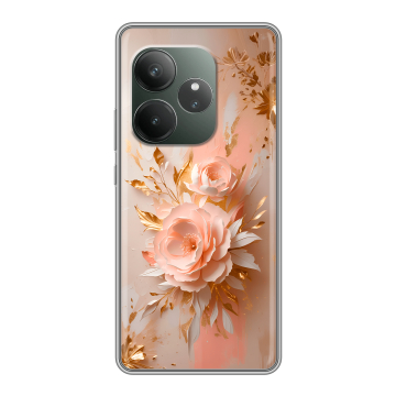 Силиконовый чехол на Realme GT 6T с принтом женский