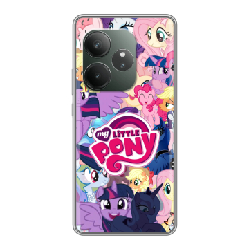 Силиконовый чехол на Realme GT 6T с принтом My little pony Дружба чудо
