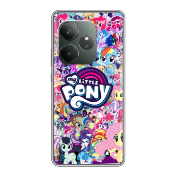 Силиконовый чехол на Realme GT 6T с принтом My little pony Дружба чудо