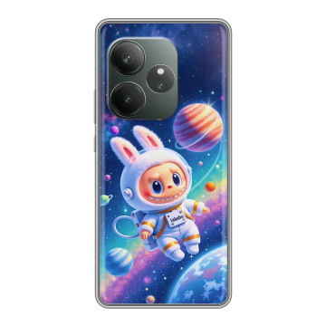 Силиконовый чехол на Realme GT 6T с принтом Labubu Лабубу