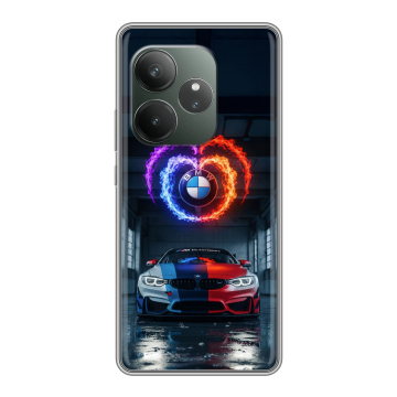 Силиконовый чехол на Realme GT 6T с принтом BMW БМВ Силиконовый чехол на Realme GT 6T с принтом BMW БМВ
