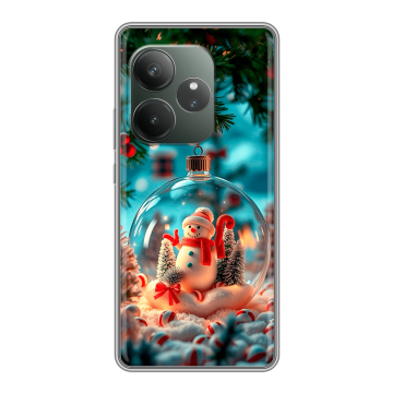 Силиконовый чехол на Realme GT 6T с принтом Новый год