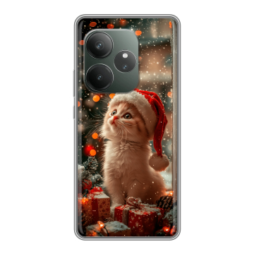 Силиконовый чехол на Realme GT 6T с принтом Новый год