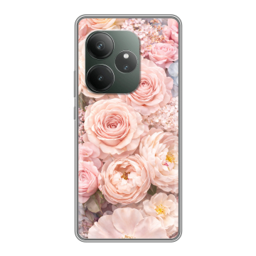Силиконовый чехол на Realme GT 6T с принтом женский