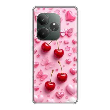 Силиконовый чехол на Realme GT 6T с принтом для девочек